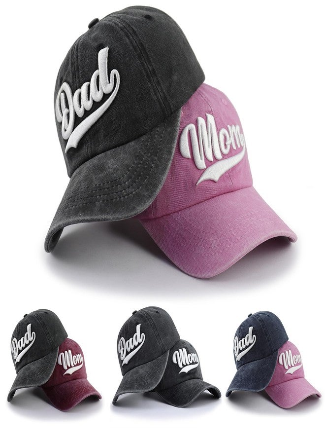 Vxchkerm New Parents Gifts for Couples, Mom and Dad Hats, 3D Embroidered New Mother and Father Baseball Cap, Mother's Father's Day Birthday Gift for Husband - Image 2